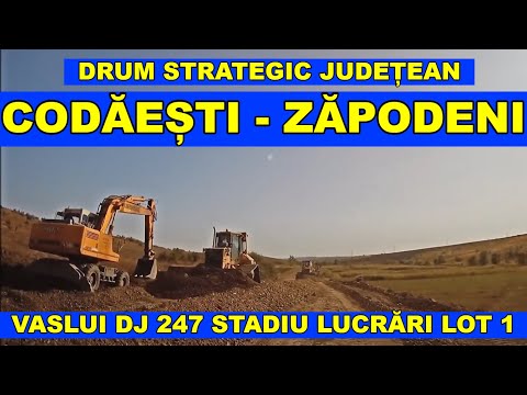 CAPU DEALULUI - Broscarie - ZAPODENI Drum Strategic DJ 247 Vaslui Stadiu Lucrari Lot 1 sept 2020