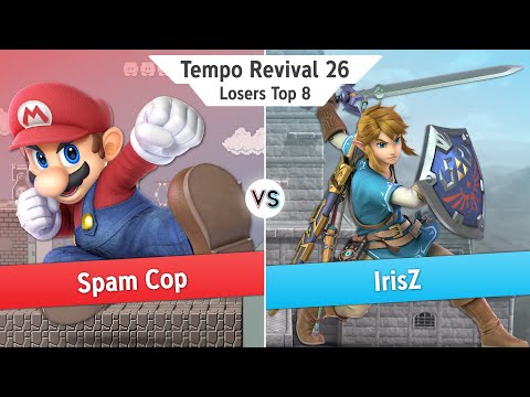 Tempo Revival 26 - Spam Cop (Kazuya, Mario) Vs. IrisZ (Link) - Losers Top 8 - Smash Ultimate