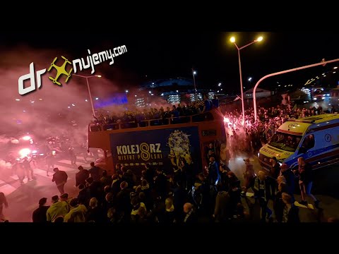 Feta z okazji mistrzostwa Lecha Poznań okiem drona FPV