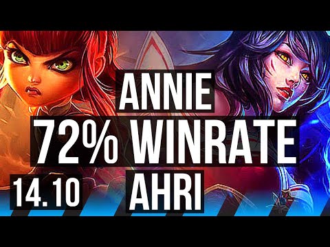 ANNIE vs AHRI (MID) | 72% winrate, 8/4/14 | BR Diamond | 14.10