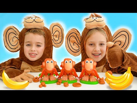 Vlad e Niki brincam com Monkey See Monkey Poo - Divertida história de brinquedo