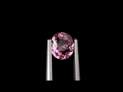 Натуральний рожевий турмалін Рубелліт 6.3x5.6мм 0.80ct видео