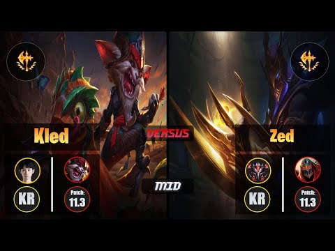 Doinb KLED (Mid) [Conqueror] VS ZED - Grandmaster KR Patch 11.3