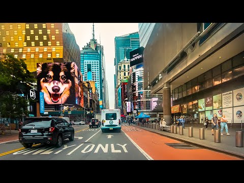 New York 4K 🗽Driving Downtown Manhattan🗽USA Road Trip