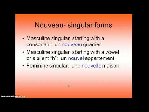 Beau, nouveau, vieux