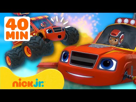 Capa de Blaze and the Monster Machines | Resgates de Emergência com Fogo e Água! | 40 Minutos | Nick Jr.