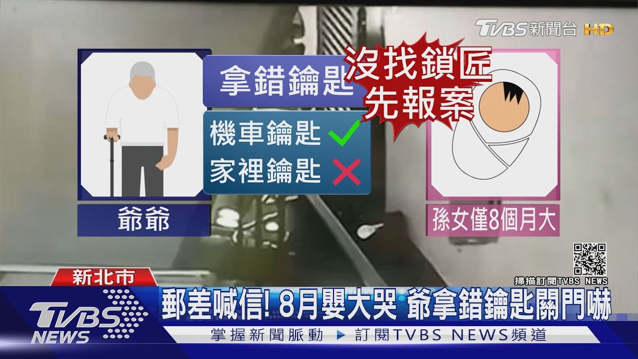 「救我金孫」爺拿錯鑰匙　警消破門救女嬰