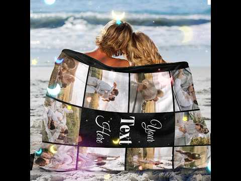 JOYXBUY Custom Blanket with Picture Customized Blankets with Photos