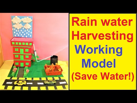 rain water harvesting working model 3d diy at home innovative and creative design howtofunda