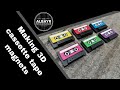 Making 3D cassette tape fridge magnets on the scroll saw from reclaimed wood!
