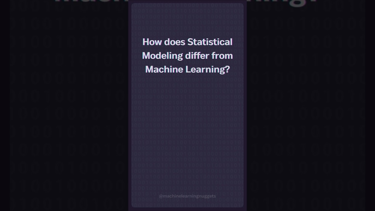 Statistical Modeling vs Machine Learning #machinelearning #datascience #ai #shorts