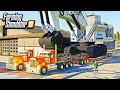 HEAVY HAULING GIANT EXCAVATOR TAKES 2 SEMIS AT ONCE FARMING SIMULATOR 2019