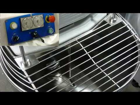 video 1, Pétrin boulangerie à spirale 60Kg Cuve fixe