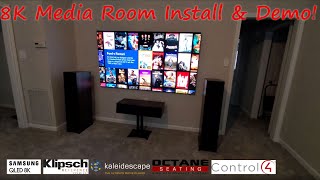 8K Media Room Install & Demo! Samsung, Klipsch, Kaleidescape, Control4 Octane Seats - Carrollton, TX