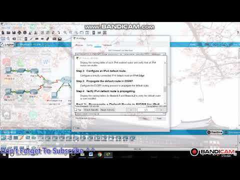 7.1.2.4 Packet Tracer - Propagating a Default Route in EIGRP for IPv4 and IPv6