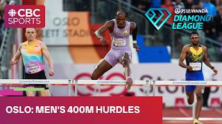 Men's 400m hurdles race at Diamond League meet in Oslo | #CBCSports
