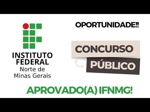 ANÁLISE DE EDITAL CONCURSO IFNMG *Várias vagas*