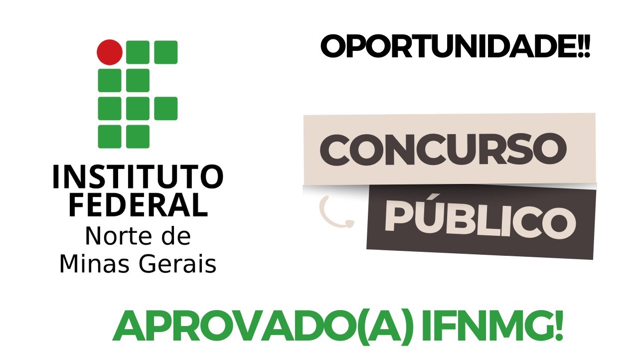 ANÁLISE DE EDITAL CONCURSO IFNMG *Várias vagas*