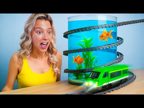 I Built a Giant LEGO Railway for my Pets!