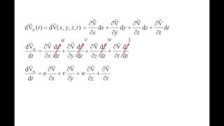 Fluid Mechanics: Topic 10.2  - The material derivative