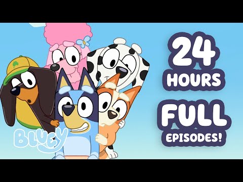 🔴LIVE: 24 HOURS+ Bluey Episodes in HD! ✨ 💙 | Bluey School Friends ✏️ ✨ | 18 FULL EPISODES | Bluey