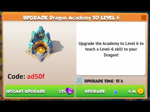 How to Upgrade Academy to Level 6, How to Reach Level 6 for Academy study, Dragon Mania Legends