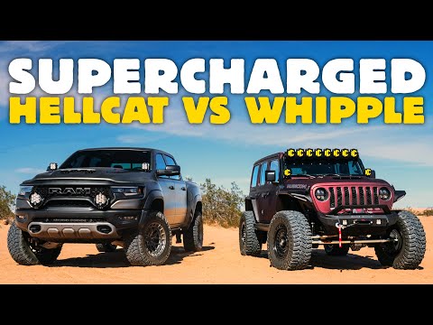 Ripping the World's First Whipple Supercharged Jeep 392 and a RAM TRX in the Dunes!