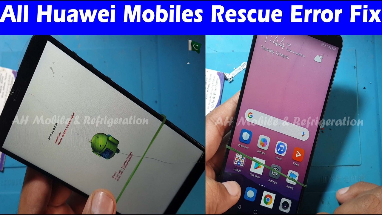 All Huawei Mobiles Rescue Error Mode Attention Please Update, Func No, Error No Problem Solution