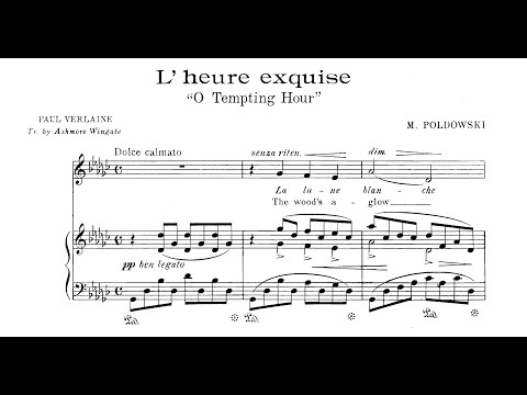L'heure exquise (M. Poldowski) - Gb/G-Flat Major Piano Accompaniment - Karaoke
