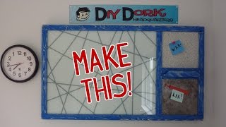 DIY Glass Dry Erase Board Message Center (w/ Cork & Magnet Boards!)