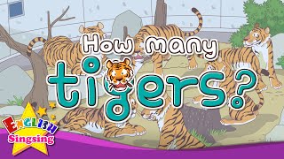 [Count] How many tigers - Exciting song - Sing along