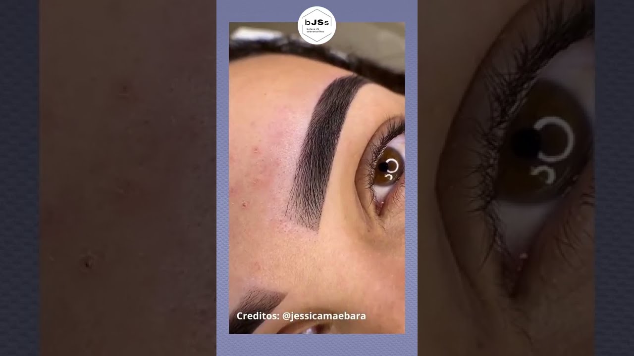 Olha esse antes e depois! Design de Sobrancelhas com Henna #shorts