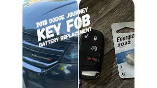 2018 Dodge Journey Key fob Battery replacement