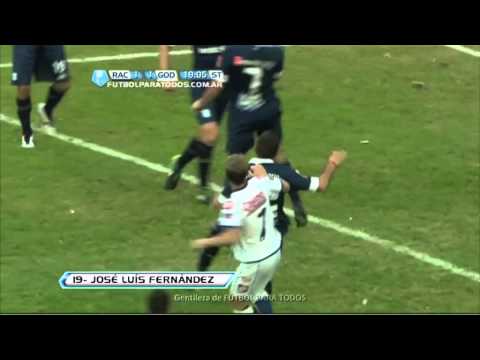 Gol de Fernández. Racing 1 - Godoy 1. Fecha 15. Torneo Final 2013. Fútbol Para Todos