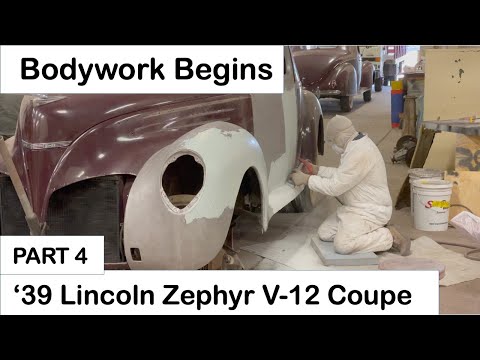 39 Zephyr Project Part 4 - Bodywork Begins! The 1939 Lincoln Zephyr V-12 Coupe Project