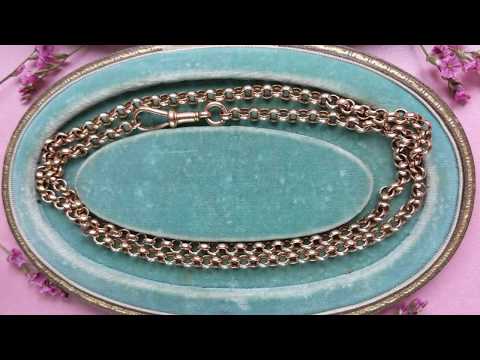 9ct Rose Gold Victorian Belcher Chain, 14.6g (24") #3831