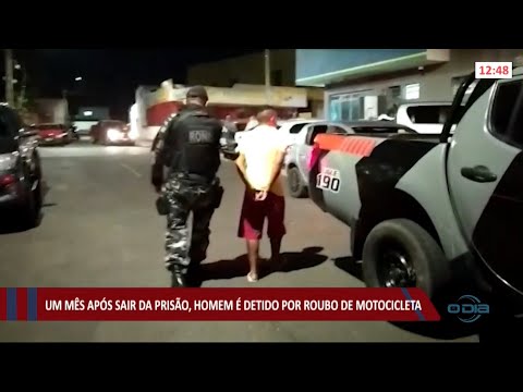 Um mês após sair da prisão, homem é detido com motocicleta roubada e arma de fogo 13 04 2021