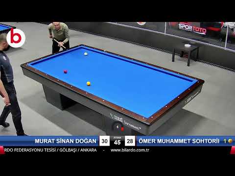 MURAT SİNAN DOĞAN & ÖMER MUHAMMET SOHTORİK Bilardo Maçı - 2022 ERKEKLER 1.ETAP-1.TUR