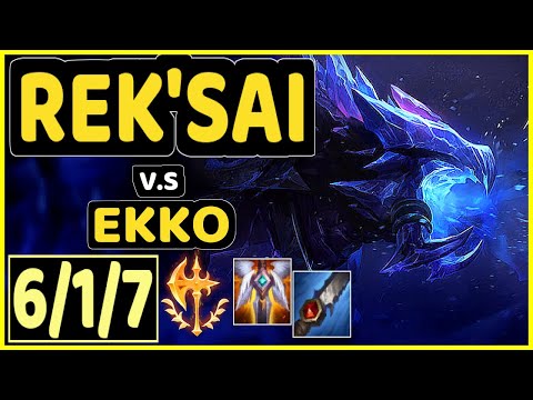 MOOJIN (REK'SAI) vs EKKO - 6/1/7 KDA JUNGLE CHALLENGER GAMEPLAY - KR