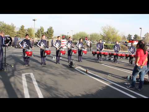 2013 - Clovis West HS Drumline - Warmups 1 - WGI WC Prelims