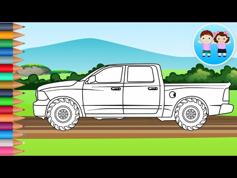 Coloreaza o Camioneta - Desene de colorat pentru copii - Copilasi Dragalasi