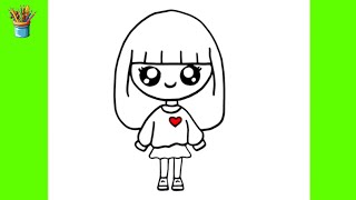 How to Draw a Cute and Beautiful Girl Step by Step - Easy and Educational Drawings for Kids