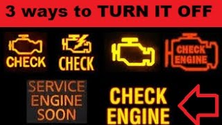 3 ways to turn off CHECK ENGINE without scanner EASY!!