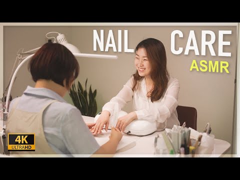 ASMR / 😪 I got nail care and nail art from a world champion! 🏆