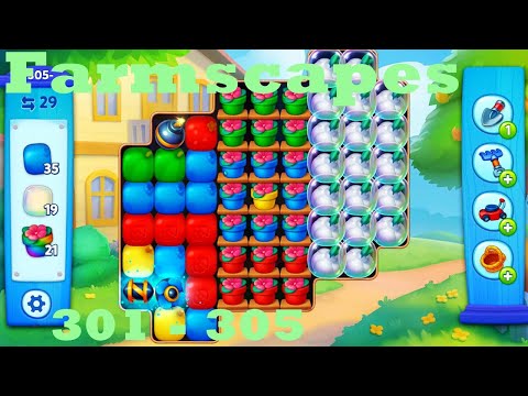Farmscapes Level 301 - 305 HD Gameplay Walkthrough |  3 - match game | android | ios | pc | app