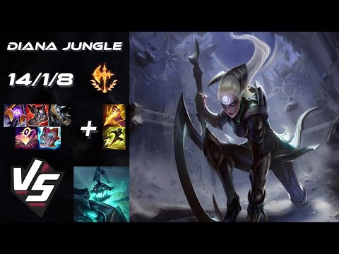 JUNGLE Diana vs Hecarim - NA Challenger Patch 25.S1.4