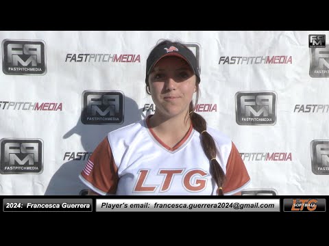 2024 Francesca Guerrera Athletic Middle Infielder Softball Skills Video - LTG Lions Carda/Cat