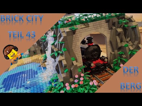 Brick City Teil 43 - Der Berg am See aus #Bluebrixx Steinen mit #MILS Technik unterbau.