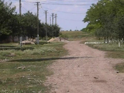 O intersectie in Uihei, Comuna Sandra, Timis