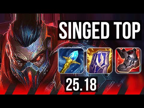 SINGED vs GANGPLANK (TOP) | 1300+ games | EUW Master | 25.18